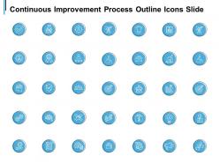Continuous improvement process outline icons slide growth technology c274 ppt powerpoint presentation