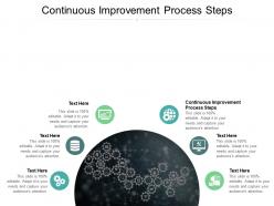 Continuous improvement process steps ppt powerpoint presentation inspiration example cpb