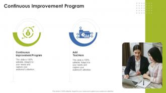 Continuous Improvement Program In Powerpoint And Google Slides Cpb