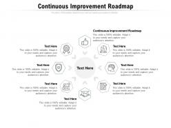 Continuous improvement roadmap ppt powerpoint presentation model slide portrait cpb