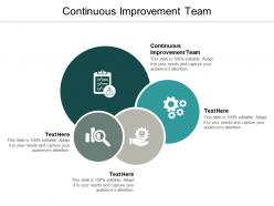 Continuous improvement team ppt powerpoint presentation model icon cpb