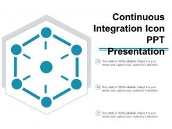 Continuous integration icon ppt presentation
