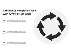 Continuous integration icon with arrow inside circle