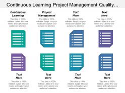 Continuous learning project management quality mindset launching competencies