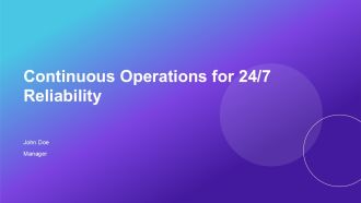 Continuous Operations For 24X7 Reliability PPT Summary AT