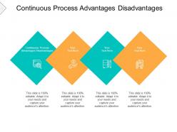 Continuous process advantages disadvantages ppt powerpoint presentation ideas design ideas cpb