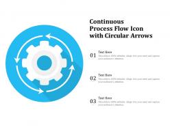 Continuous process flow icon with circular arrows