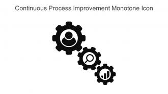 Continuous Process Improvement Monotone Icon In Powerpoint Pptx Png And Editable Eps Format