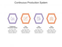Continuous production system ppt powerpoint presentation visual aids slides cpb