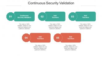 Continuous Security Validation Ppt Powerpoint Presentation Portfolio Download Cpb