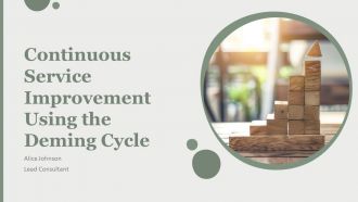 Continuous Service Improvement Using The Deming Cycle PPT Mockup AT