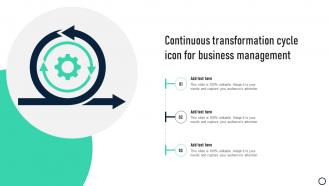 Continuous Transformation Cycle Icon For Business Management