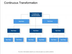 Continuous transformation ppt powerpoint presentation show infographics cpb