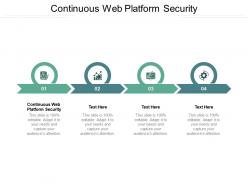 Continuous web platform security ppt powerpoint presentation styles maker cpb