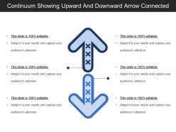 Continuum showing upward and downward arrow connected