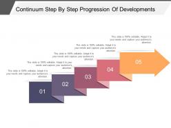 Continuum step by step progression of developments powerpoint shapes