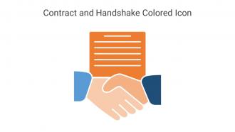Contract And Handshake Colored Icon In Powerpoint Pptx Png And Editable Eps Format