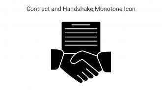 Contract And Handshake Monotone Icon In Powerpoint Pptx Png And Editable Eps Format