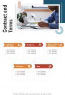 Contract And Terms Commercial Proposal One Pager Sample Example Document