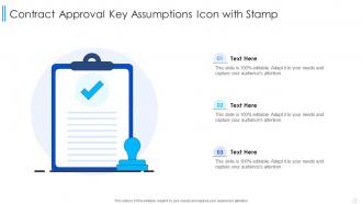Contract Approval Key Assumptions Icon With Stamp