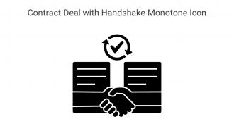Contract Deal With Handshake Monotone Icon In Powerpoint Pptx Png And Editable Eps Format