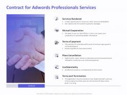 Contract for adwords professionals services ppt templates