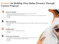 Contract for building firm online presence through content proposal ppt outline