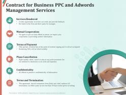 Contract for business ppc and adwords management services ppt file topics
