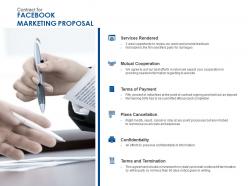 Contract For Facebook Marketing Proposal Ppt Powerpoint Brochure