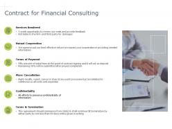 Contract For Financial Consulting Cooperation Ppt Powerpoint Presentation File