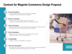Contract for magento ecommerce design proposal ppt powerpoint presentation portfolio