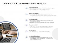 Contract for online marketing proposal confidentiality ppt powerpoint slides