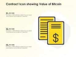Contract icon showing value of bitcoin