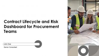 Contract Lifecycle And Risk Dashboard For Procurement Teams PPT Presentation AT