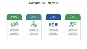 Contract List Template Ppt Powerpoint Presentation Professional Gallery Cpb