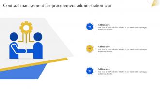 Contract Management For Procurement Administration Icon