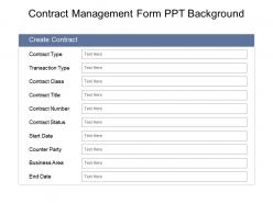Contract management form ppt background