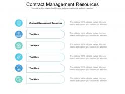 Contract management resources ppt powerpoint presentation diagram graph charts cpb