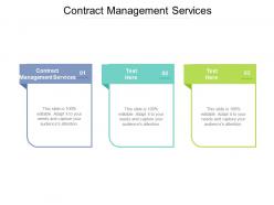 Contract management services ppt powerpoint presentation file design inspiration cpb