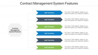 Contract Management System Features Ppt Powerpoint Presentation Professional Deck Cpb