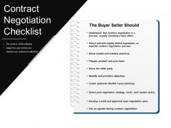 Contract negotiation checklist powerpoint show