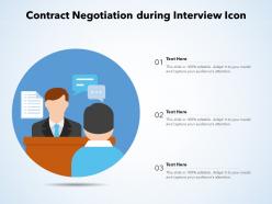 Contract negotiation during interview icon