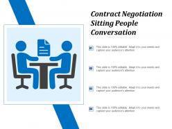 Contract negotiation sitting people conversation