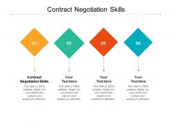 Contract negotiation skills ppt powerpoint presentation outline slides cpb