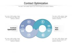 Contract optimization ppt powerpoint presentation layouts design ideas cpb