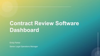 Contract Review Software Dashboard PPT Presentation VA