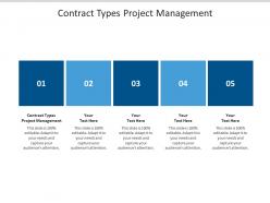 Contract types project management ppt powerpoint presentation infographics sample cpb