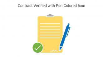 Contract Verified With Pen Colored Icon In Powerpoint Pptx Png And Editable Eps Format