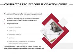 Contractor project course of action contd ppt powerpoint model