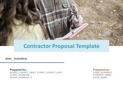 Contractor proposal template planning ppt powerpoint presentation slides sample